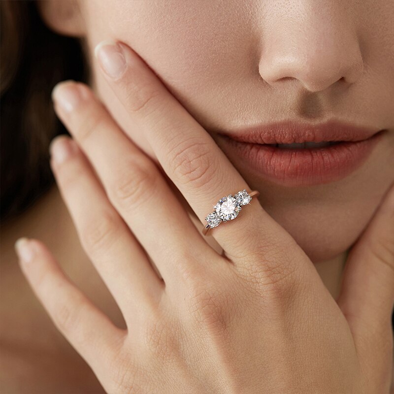 Moissanite Ring Trinity