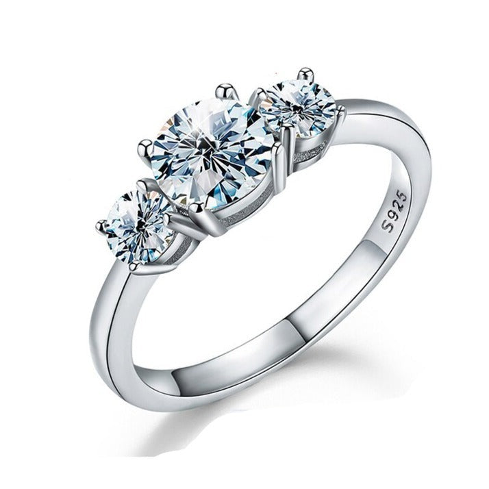 Moissanite Ring Trinity