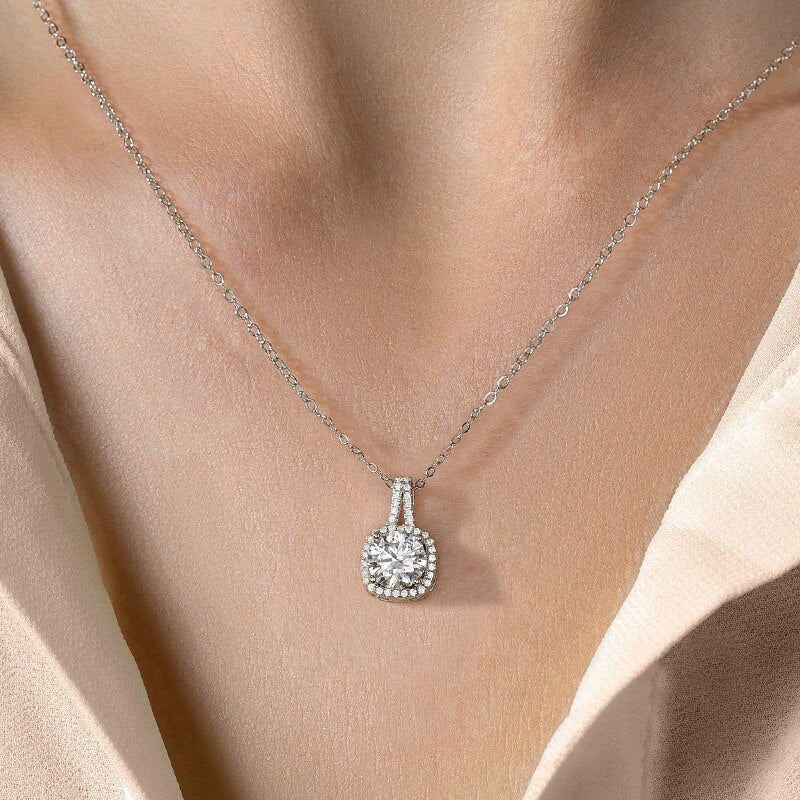 Moissanite Allure Pendant with Chain