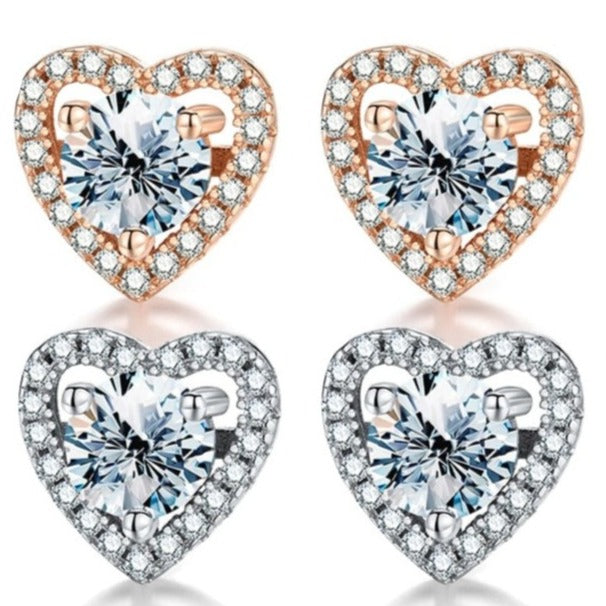 LaVALINI™ Moissanite Julietta Stud Earrings in 925 Sterling Silver