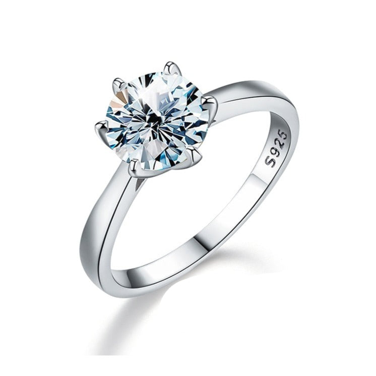 Moissanite Classic Delicate Ring 0.5ct