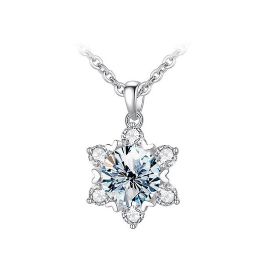 Moissanite Dahlia Necklace with Chain