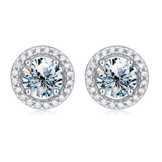 LaVALINI™ Moissanite Beatrice Stud Earrings in 925 Sterling Silver